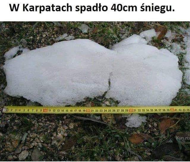 W Karpatach spadło 40cm śniegu