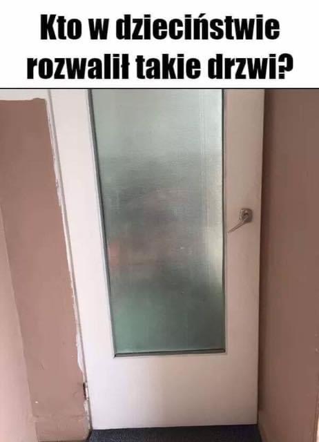 Kto w dzieciństwie rozwalił takie drzwi?